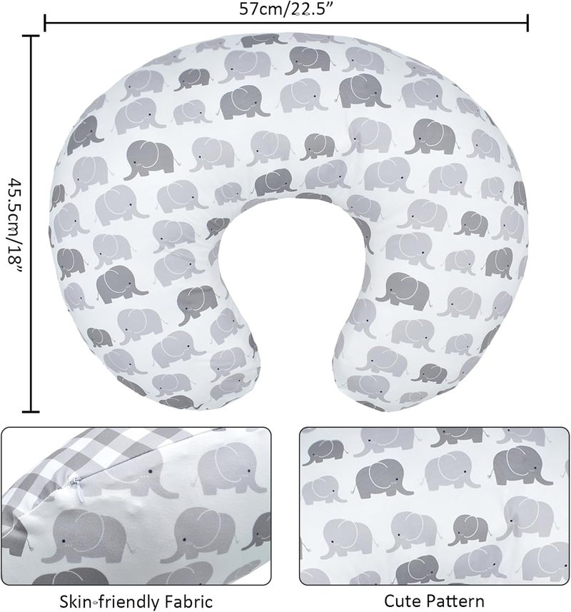 Winmany Baby Nursing Pillow Cover Newborn Removable Breastfeeding Pillowcover Cute Pattern Girls Boys Nursing Pillowcase for Breast and Bottole Feeding - Image 4